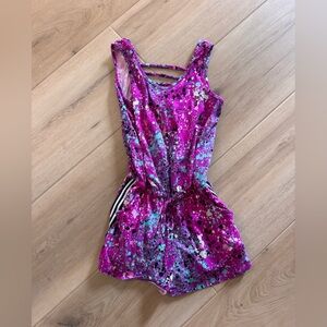 Pixie Lane Magenta Splatter romper